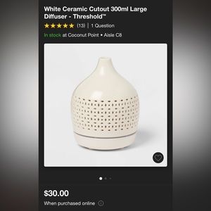 White ceramic diffuser